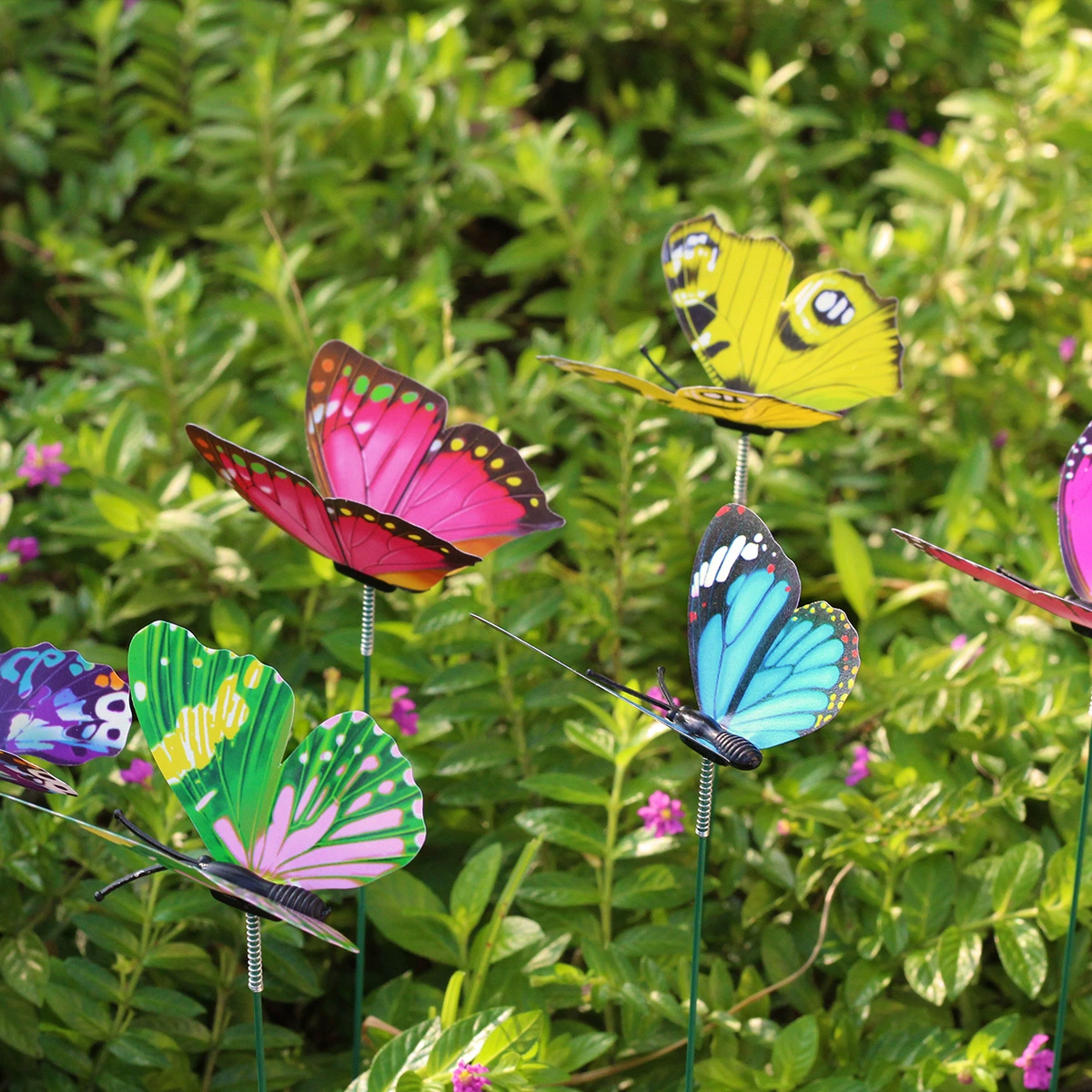 Трансграничный Новый однослойный плагин-бабочка 7 см, 6 шт., Моделирование на открытом воздухе, Бабочка, сад, вечеринка, украшение для сада