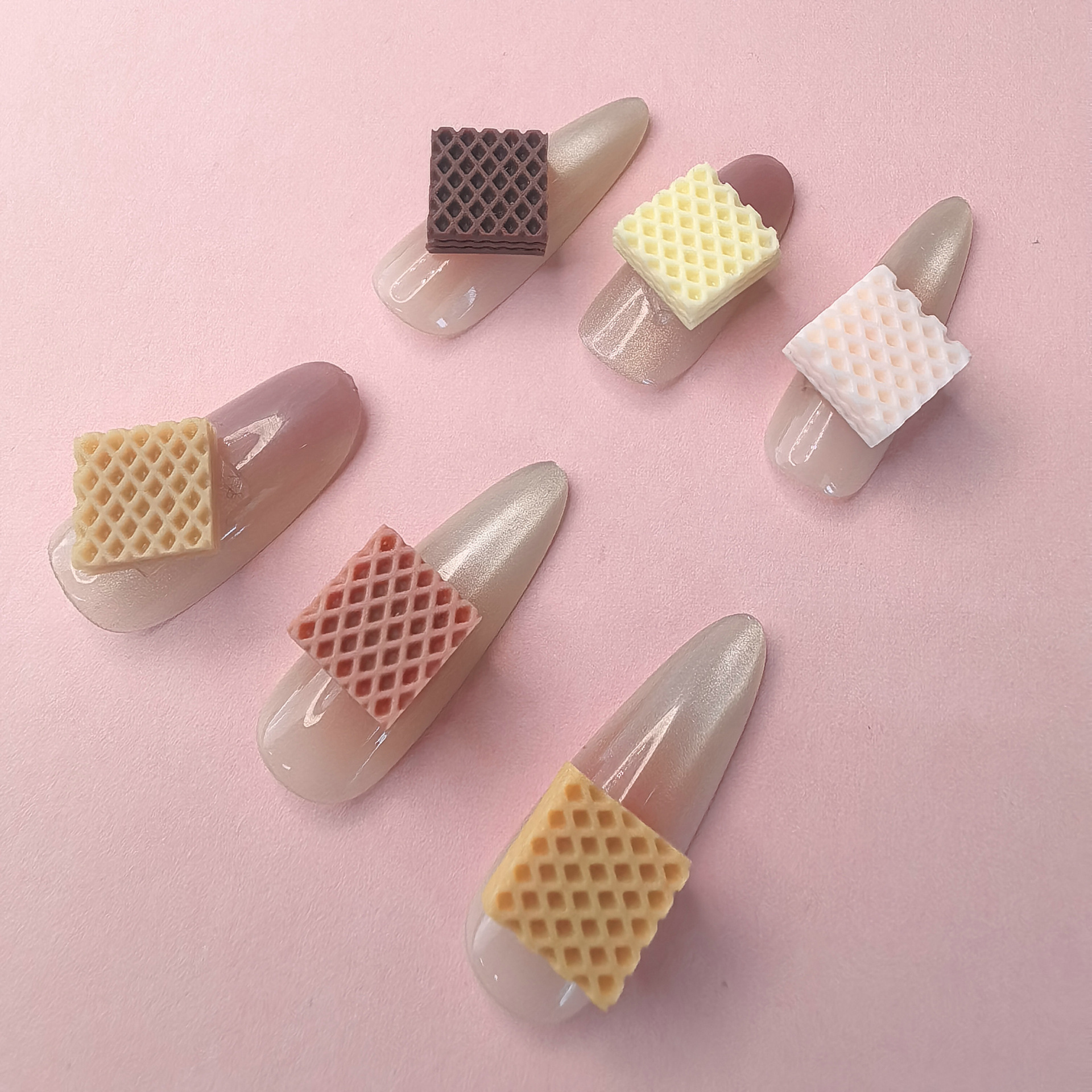 夜光diy食玩仿真威化华饼干巧克力曲奇树脂手账耳钉发饰头绳配