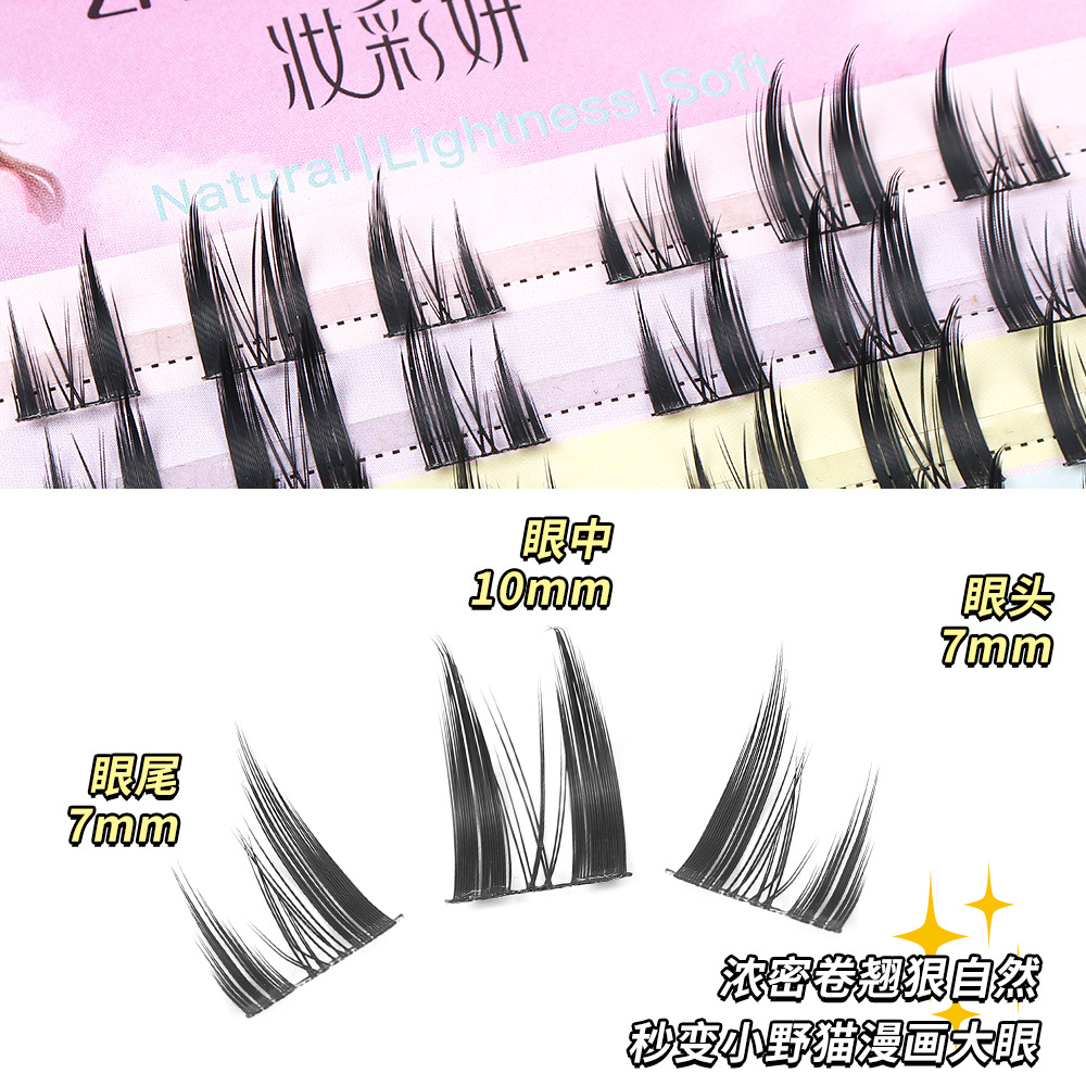 32 filas gato genio libro de pestañas falsas simulación perezoso Trilogía de un solo grupo Segmento de gran capacidad pestañas de ojo de Diablo