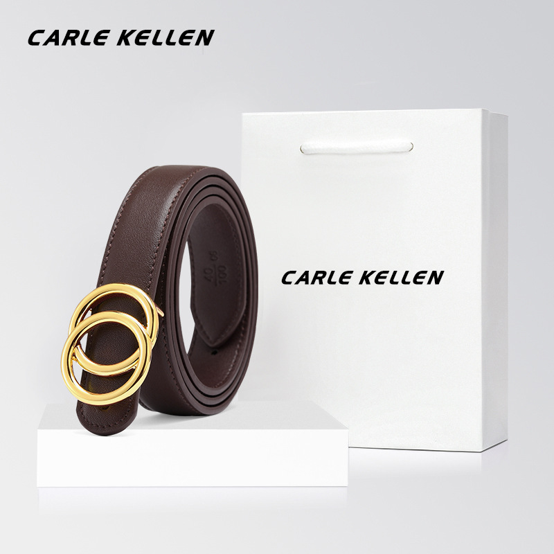 Nuova CINTURA CARLE KELLEN da donna 2023 Nuova vera pelle INS. Senso del design, cintura per pantaloni piccola e versatile alla moda_voghion.com