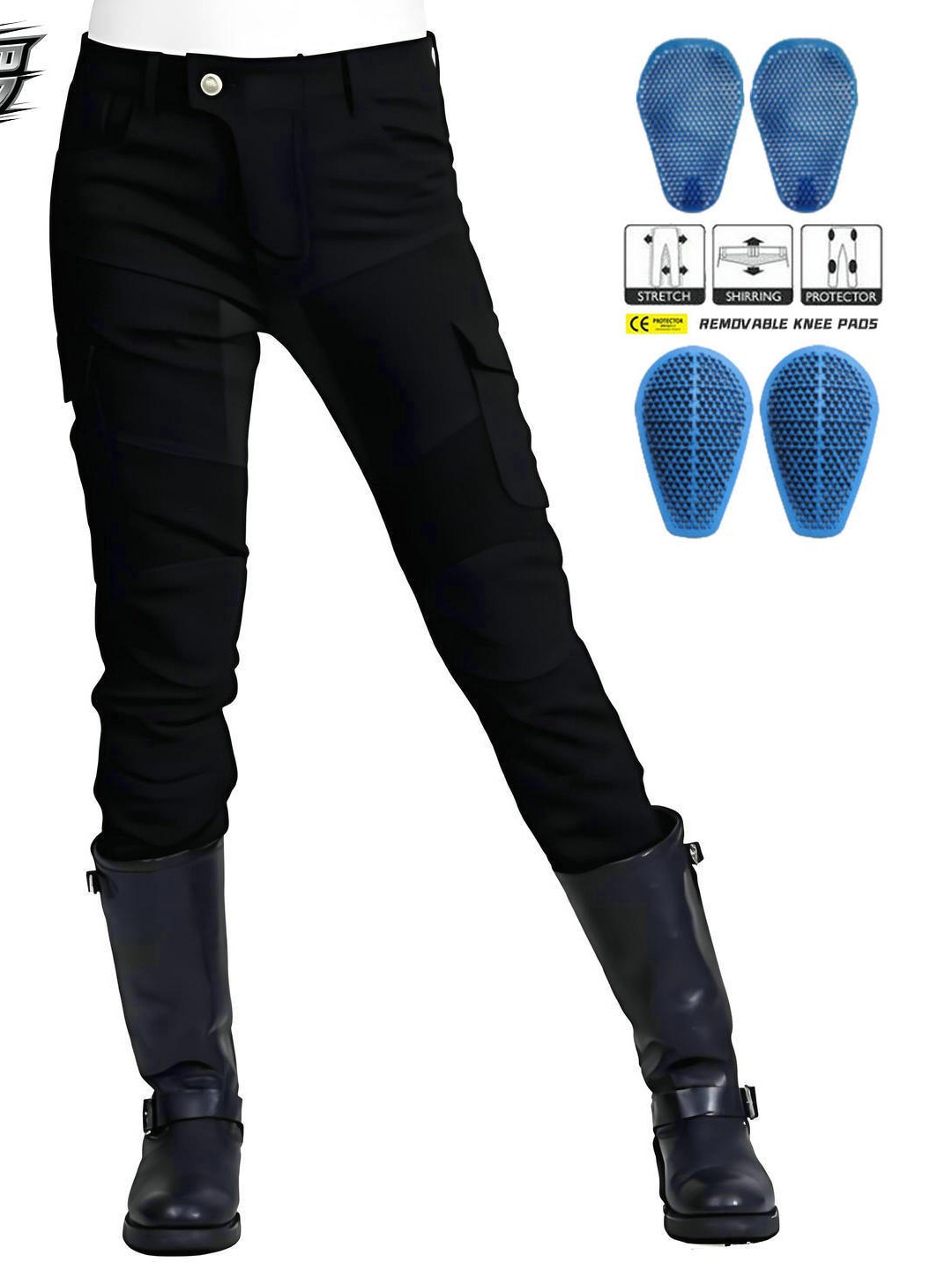 VOLERO jeans de motocicleta malla de verano transpirable motocicleta carreras a prueba de caídas pantalones de ciclismo equipo de protección de silicona