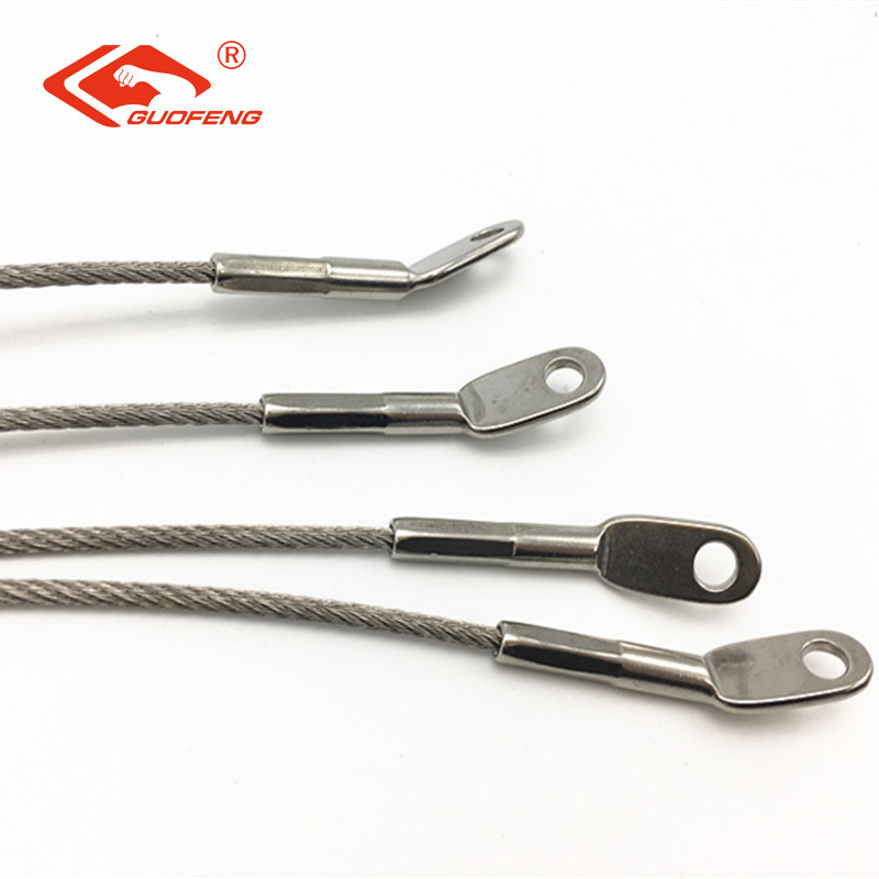 Fábrica de alambre de acero de Dongfeng, PVC, alambre de acero recubierto de pegamento, terminal de aluminio, prensado, ensamblaje de alambre de acero