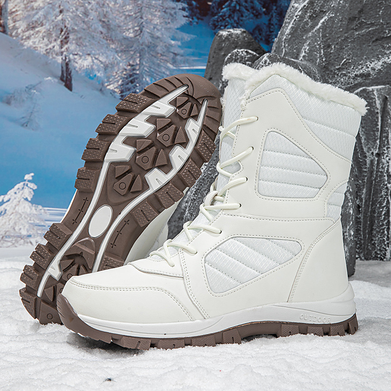 Botas de Nieve para Senderismo de Mujer de Cuero Sintético Térmicas image 8