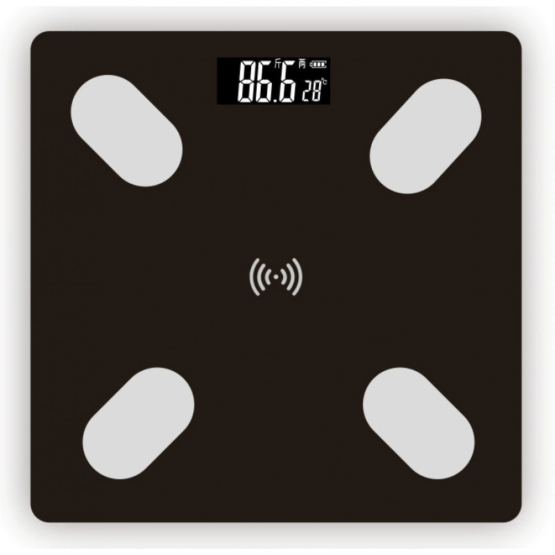 Electronic Weight Scale 26 cm, LCD Smart Scale with Bluetooth and Rechargeable/Battery Options