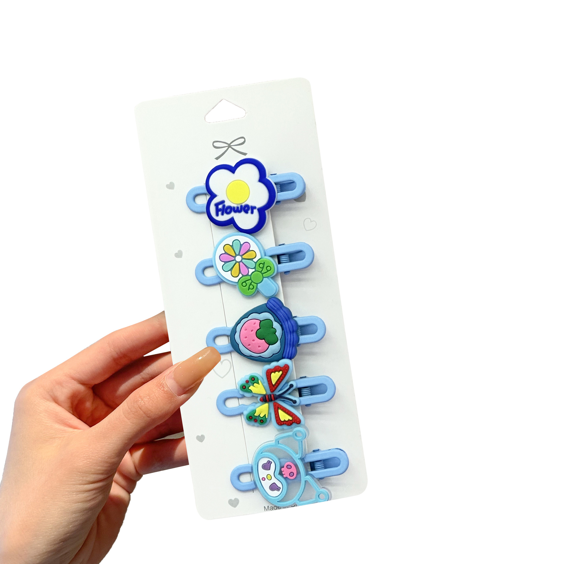 Flores dulces y lindas KT gatos arco clip de cabello princesa clip de cabello chaqueta de niña pequeña