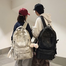 双肩包男士大容量包包初高中学生小众书包轻便旅行运动背包百搭