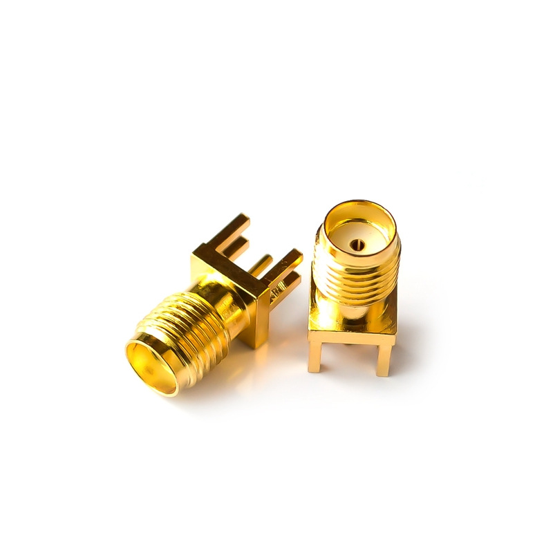 SMA-KE偏脚 直头插座SMA焊接PCB板贴片母座外螺内孔天线座
