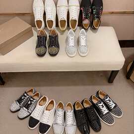 欧洲站男鞋潮牌休闲铆钉板鞋欧货高端奢侈品大牌痞帅炸街潮鞋
