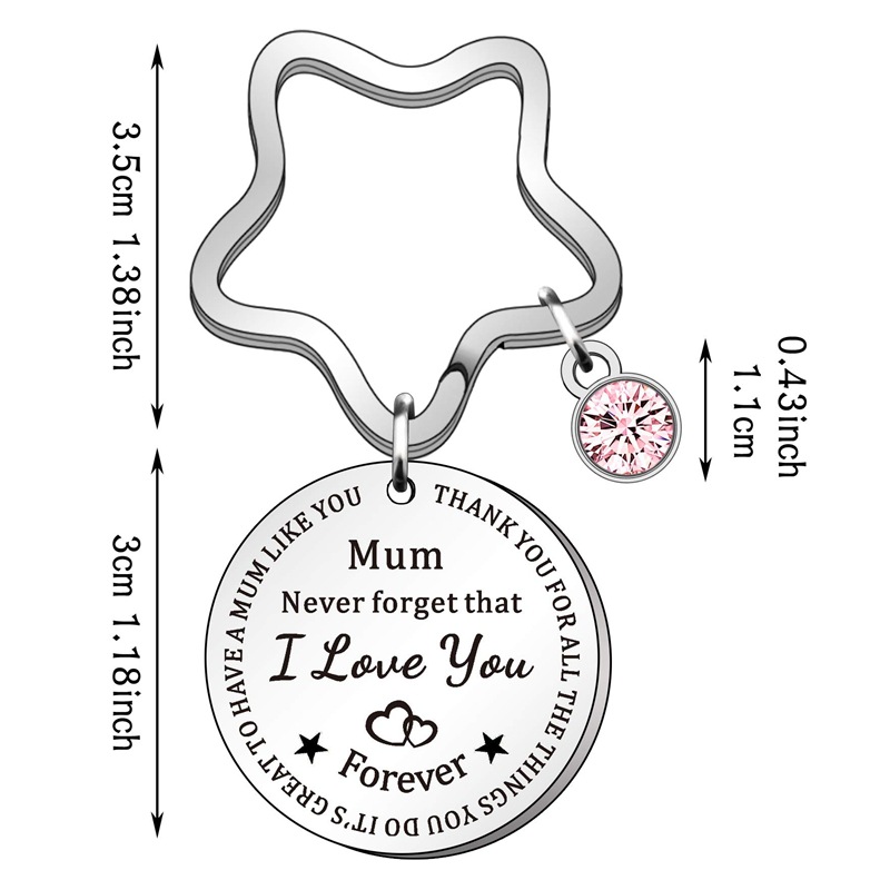 Mama Letter Metal Titanium Steel Mother's Day Women's Bag Pendant Keychain display picture 1