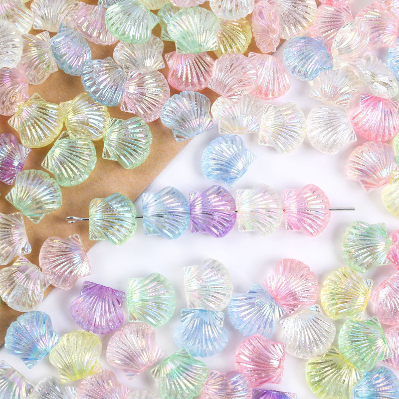 Transparent AB color shell beads beaded shell loose beads DIY production hairpin tassel hair accessories material Transparent AB color shell beads beaded shell loose beads DIY production hairpin tassel hair accessories material