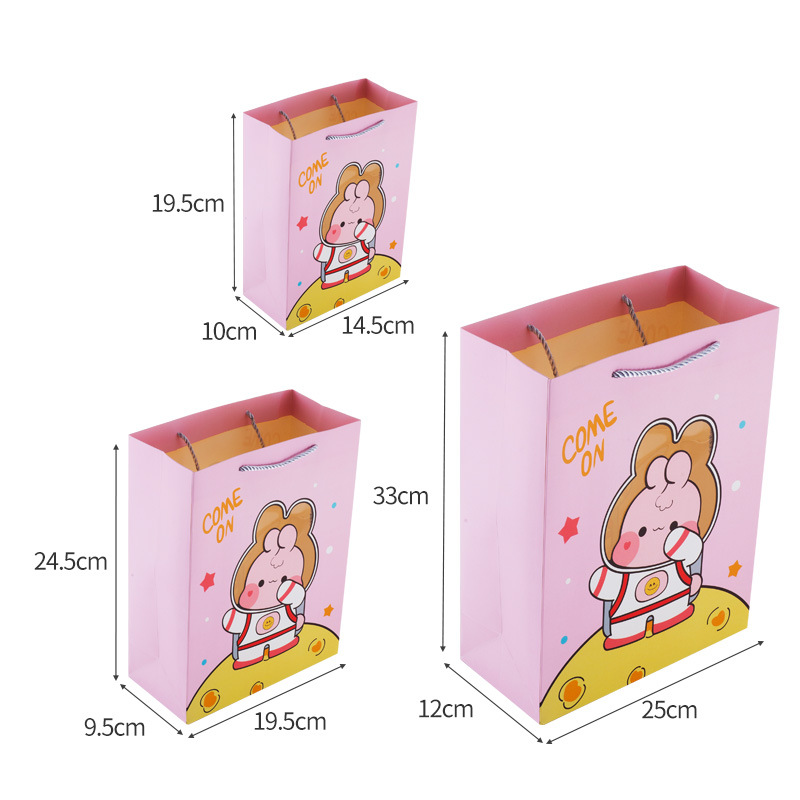 Día de los niños lindo ventana transparente regalo para kindergarten niños regalo de cumpleaños pequeña bolsa de regalo bolsa de papel portátil