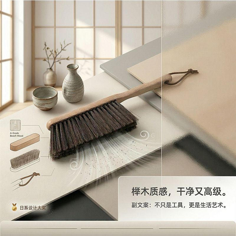 榉木床刷磨尖丝扫床刷实木除尘刷日用百货家居用品多元商超货源批