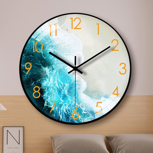 8-inch 20cm Nordic minimalist quiet wall clock for home living room bedroom wall clock, simple clock wholesale