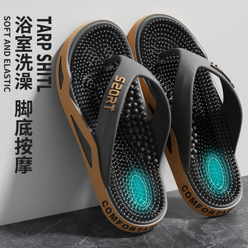 New beach flip-flops for men, summer slippers in Korean style, suitable for students to wear outside, with soft soles, casual and non-slip, popular online clip-on shoes New beach flip-flops for men, summer slippers in Korean style, suitable for students to wear outside, with soft soles, casual and non-slip, popular online clip-on shoes