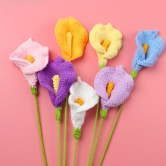 完成品クロスボーダー手編み馬蹄蓮毛糸花メリヤスシミュレーション花永生花かぎ織造花ホーム装飾