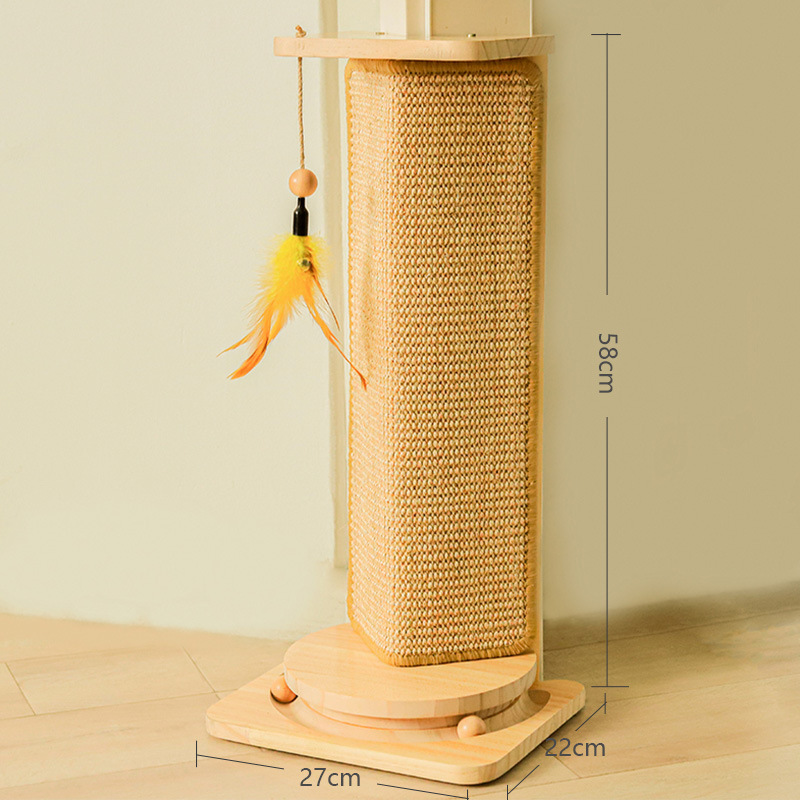 Fábrica al por mayor alfombra de seisal sin caspa gato tablero del rasguño vertical pared molienda garra mordedura-resistente divertido un gato suministros para mascotas