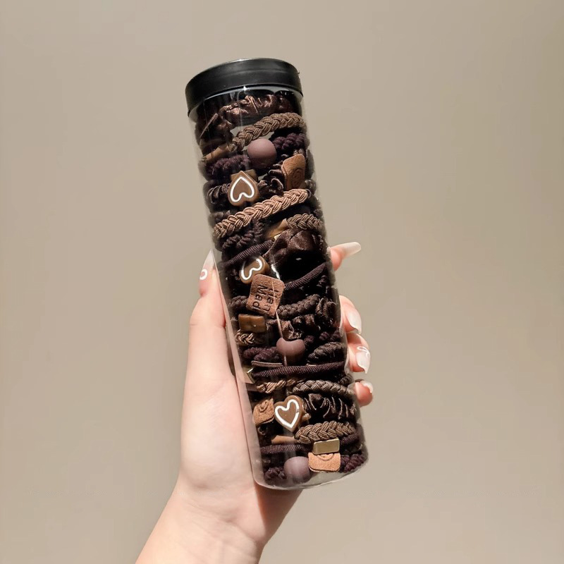 Corda de cabello gruesa de alta elasticidad para mujeres no lastiman el cabello anillo de cabello de alta cola de caballo banda de goma de cabello para adultos