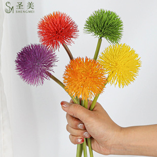 Nordic style single head dandelion fruit flower arrangement soft photography props wedding flowers Guangzhou fruit manufacturers ball chrysanthemum