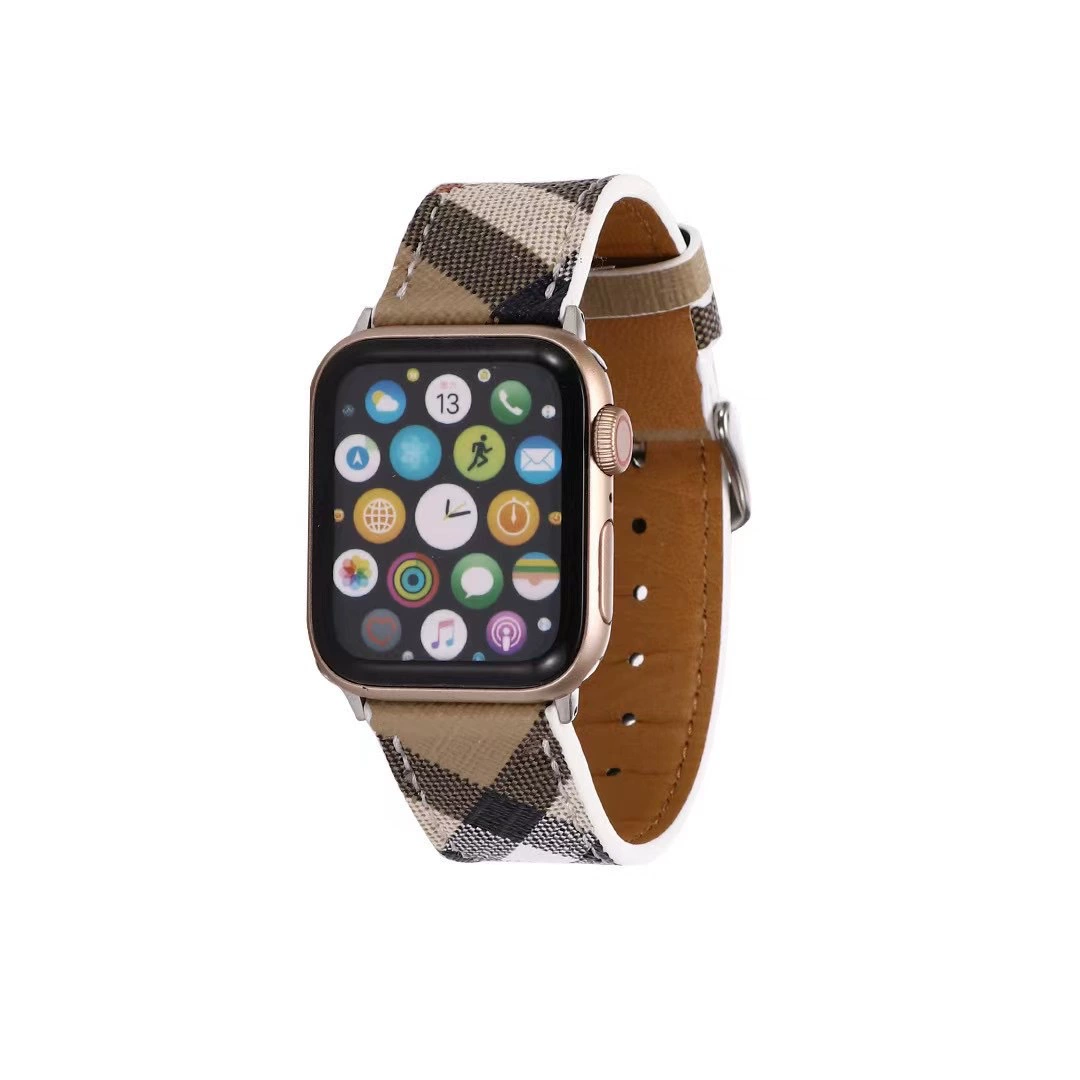 Свободная торговля экспресс-соответствует дорогим Apple с iWATCH кожаные штрихи часы с Apple1234567 поколения MM