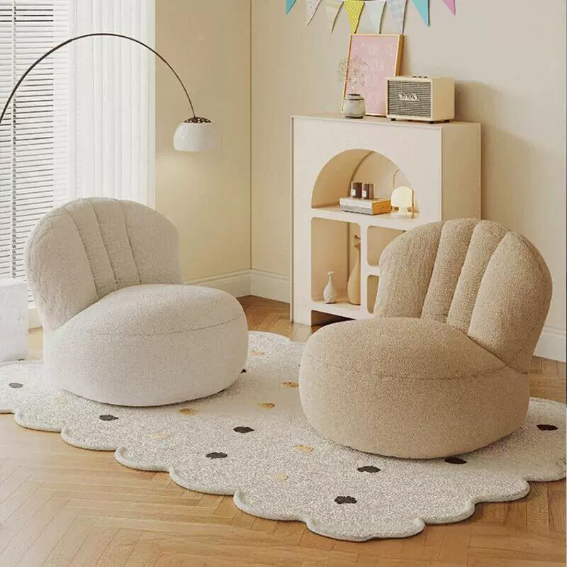Скандинавский кашемир дизайн белый толстый ленивый диван диван