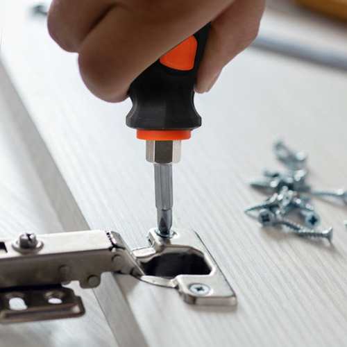 Magnetic dual-purpose flat-blade Phillips screwdriver, Torx flat-blade ultra-short screwdriver, Mini carrot-head screwdriver