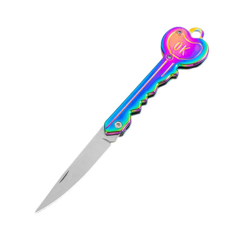 OK ケースオープナー折りたたみキーケースオープナー金属小型ミニステンレス鋼多機能ポータブルミニナイフ|undefined