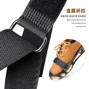 Toothed Crampons, Snow Anti-Slip Cover, Reverse Buckle Velcro Straps, Nylon Velcro Straps, Adjustable Hook and Loop Straps