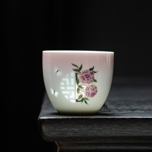 玲珑镂空茶杯陶瓷功夫茶具品茗杯个人杯主人杯礼盒装商务礼品送礼|undefined