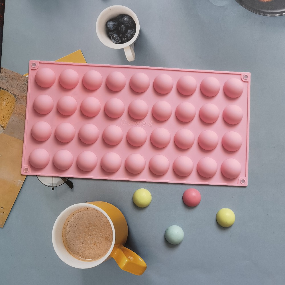 36 pequeñas semicírculos 438 molde de silicona para pastel de chocolate molde de pan herramientas de panadería de jalea