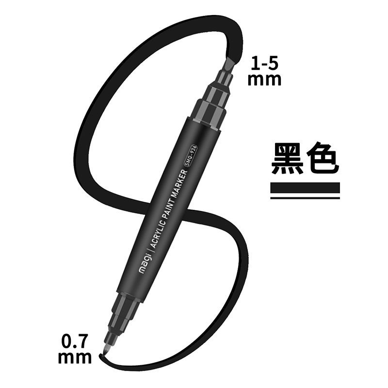 Set de marcadores acrílicos de doble punta personalizados Somic, impermeables, para manualidades DIY en cerámica