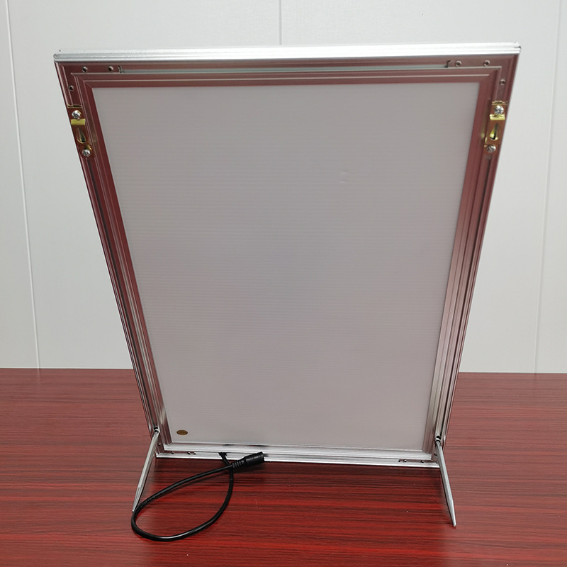 Desktop Led Light Box High Quality Aluminum Alloy Desktop Wall-Mounted Promotional Light Box Led Billboard Desktop Photo Frame