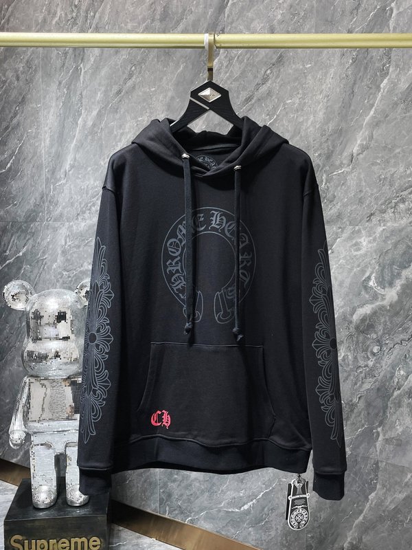 Chrome Heart Hoodie 克罗伈十字架连帽卫衣跨境宽松男女拉链帽衫|undefined