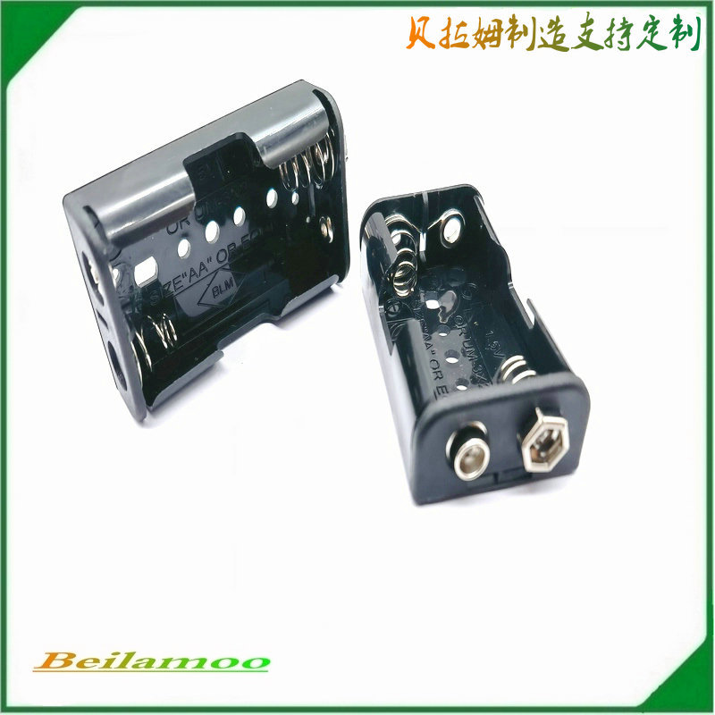 五号两节9v扣电池盒 5号2节公母扣电池盒