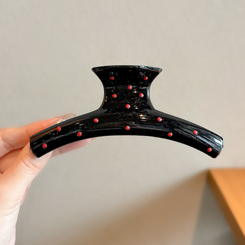 Elegante pinza de perlas de temperamento pinza de tiburón mediana pinza para el cabello mujer 2025 nuevo sombrero de clip de cabeza de sentido avanzado