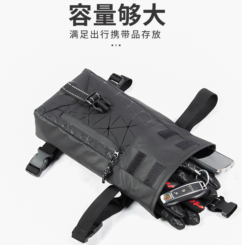 Bolso de pierna de ciclismo al aire libre ins deportes todo-fósforo película de cuero bolso de mensajero de un solo hombro motocicleta impermeable bolso de pesca reflectante