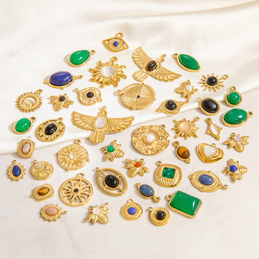 1 Pieza 13,41mm Acero Inoxidable 304 Joya Circón Geométrico Colgante display picture 3