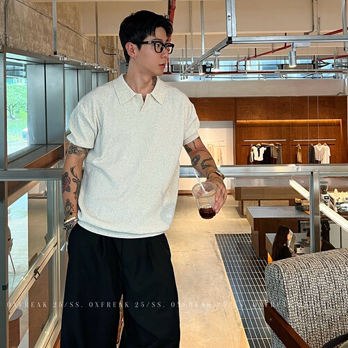 POLO shirt, knitted shirt, short-sleeved, men's lapel, anti-stripe, old money style, business T-shirt, summer cross-border factory wholesale