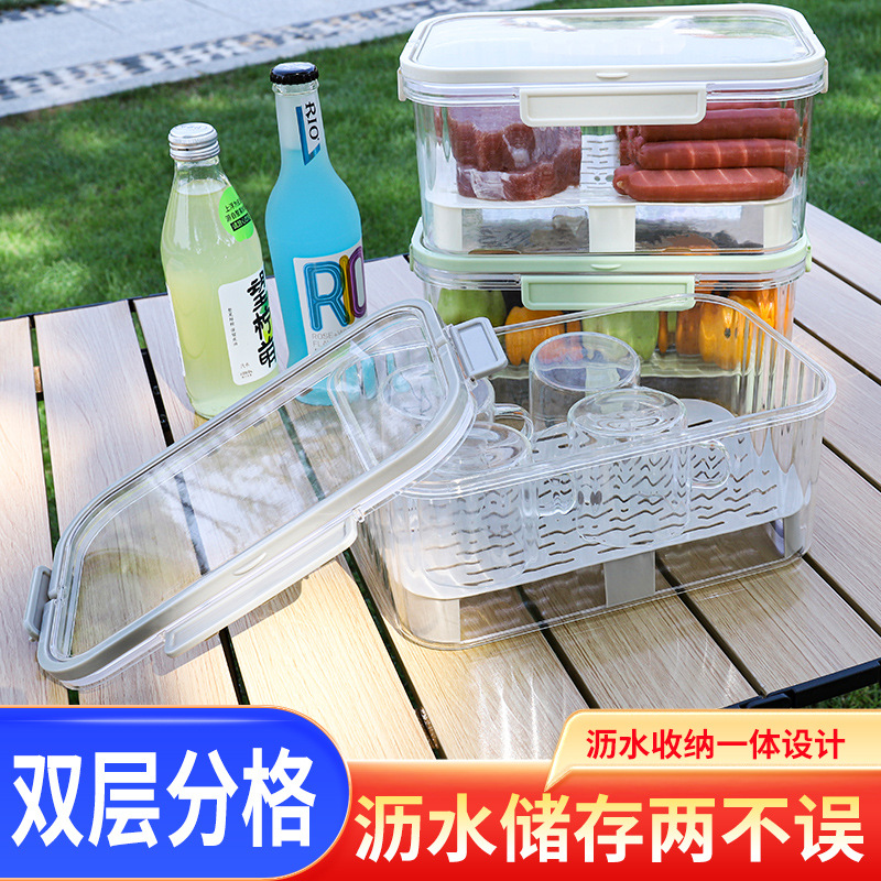 Caja de conservación portátil, bolsa de hielo, refrigerador, caja de almuerzo, cesta de picnic al aire libre, bocadillos, caja de almacenamiento de frutas