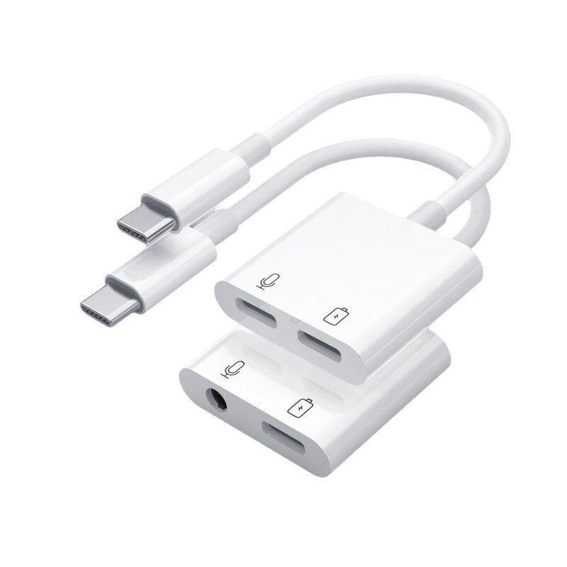 适用苹果转接头lightning二合一数字音频线支持PD60W充电通话听歌|undefined
