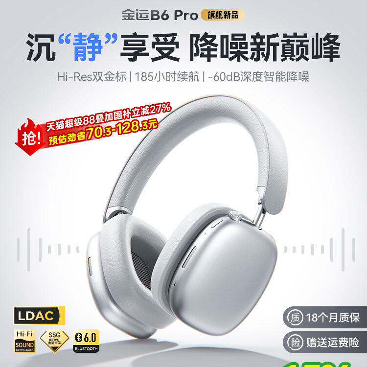 金運ヘッドセット Bluetooth アクティブノイズキャンセリング イヤホン コンピューター 長時間バッテリー ワイヤレス ゲーミングヘッドセット|undefined