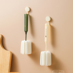 [Long handle sponge cup brush] New milk cup brush, wine cup brush, water cup brush, teapot brush, deep household cleaning brush
