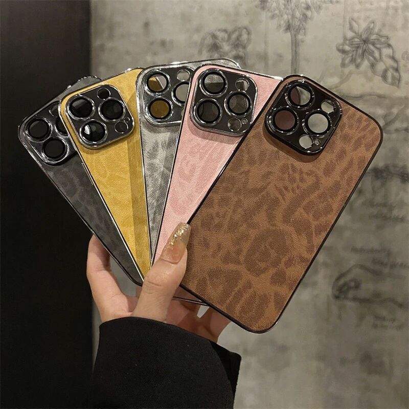 Suitable for Apple 15/16/17 Promax Leopard Print Phone Case Iphone13/14 Autumn and Winter High-End Protective Case