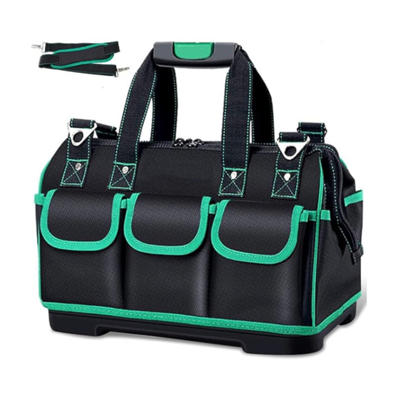 跨境亚马逊加厚耐磨牛津布带防水塑料底座工具包重型工具收纳袋