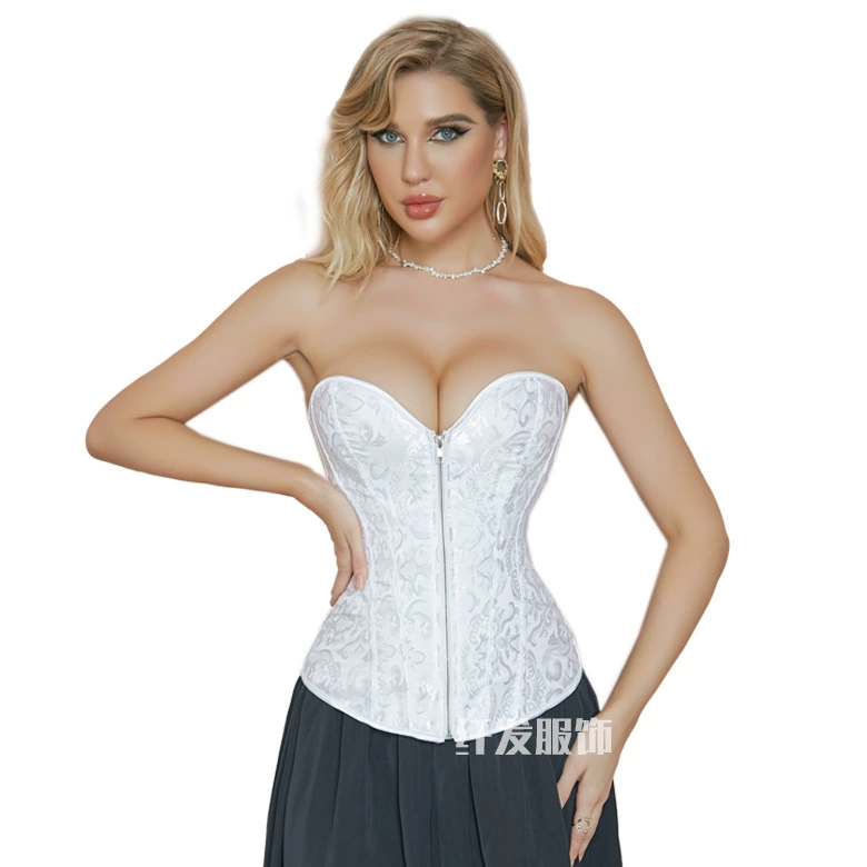 Wedding dress with zipper, underwear, waist belt, shapewear, European style
