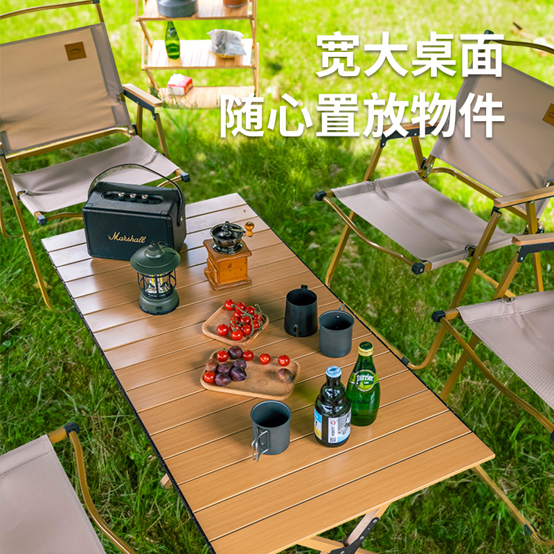 Cross-Border Outdoor Folding Table Portable Egg Roll Table Foldable Picnic Table Stall Barbecue Table and Chairs Camping Supplies