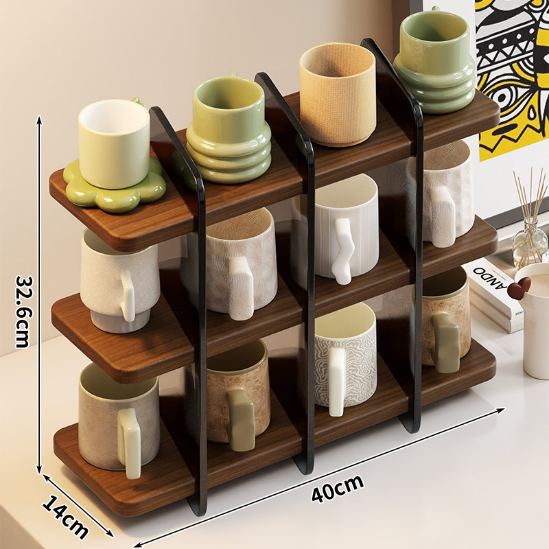 Estante Organizador para Cafetera y Tazas para Escritorio de Oficina
