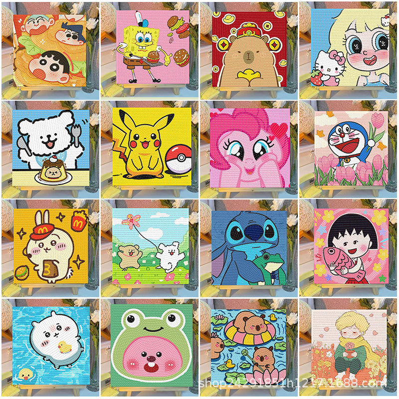 20*20 Cross-Border Diamond Painting DIY Anime Cartoon Handmade Diamond Painting Dot Diamond Painting Bedroom Living Room Decoration Painting