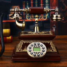 跨境仿古电话机老式复古电话机青铜办公家用电话机座机欧式