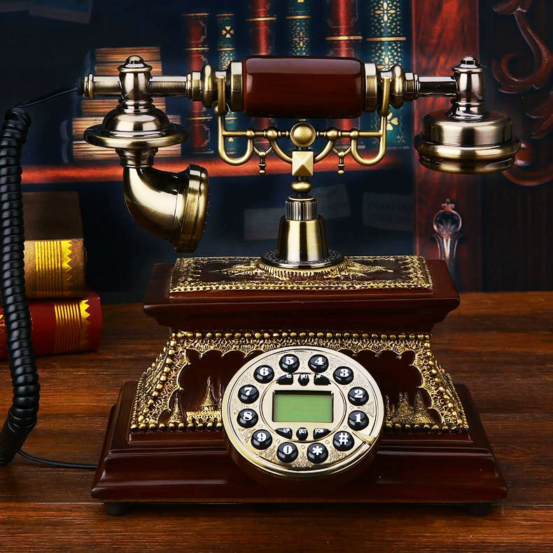 Трансграничный старинный телефон старинный ретро телефон Бронзовый офис Домашний телефон стационарный Европейский стиль