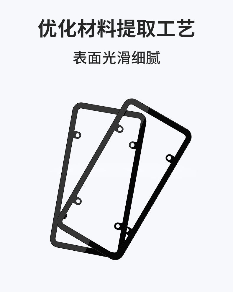 Cross-Border Hot Selling License Plate Frame American Standard License Plate Frame Car License Plate Plastic Base Car Modification Supplies American Standard License Plate Frame